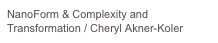 NanoForm & Complexity and Transformation / Cheryl Akner-Koler